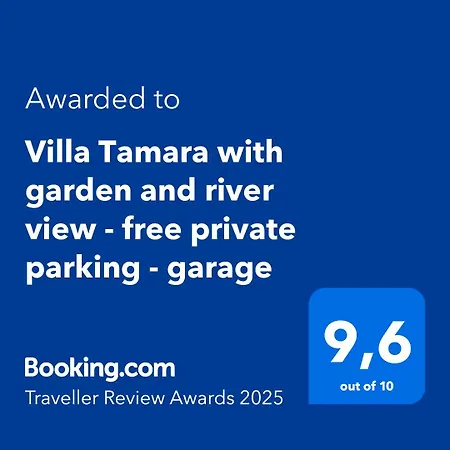 Tamara With Garden And River View - Free Private Parking Bicycle & Motorcycle Garage *